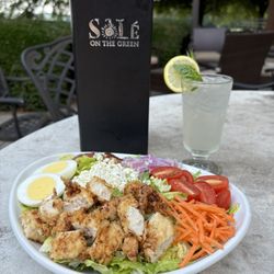 Solé On the Green - Cobb Salad and Honeysuckle Garden Cocktail