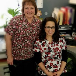 Robert T Kroepel, DMD - Dental Care of Milford - Our business office on Go Red For Women day!
