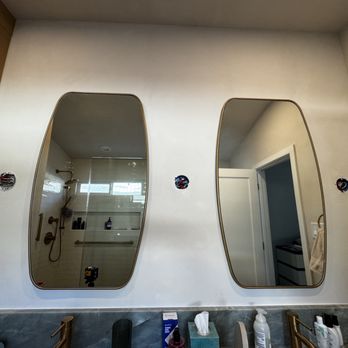 Prestige Home Repair - Installed mirrors but waiting on wall sconces - Handyman Near Me - Austin, Texas