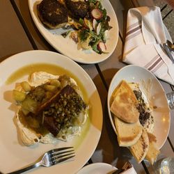 Social Kitchen & Bar - Salmon, Crab Cakes, Hummus and Spiced Lamb