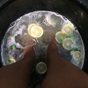 The Nail Nest - Soaking the feet!! - Nail Salons Near Me - Orange, California
