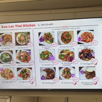 Kua Lao Thai Kitchen - Menu - Laotian Near Me - Modesto, California