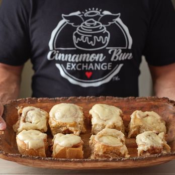 Cinnamon Bun Exchange - Serving tray of Regular Cinnamon Buns - Food Delivery Services Near Me