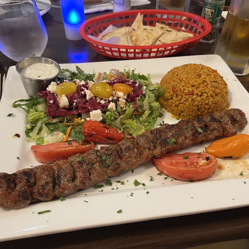 Sofra - Grilled ground lamb with salad and rice - Mediterranean Near Me - Lake Worth, Florida