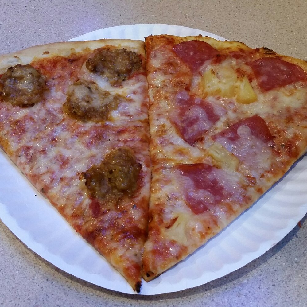Ray's Pizza - Sausage & Hawaiian slices - Pizza Near Me - Irvine, California Ray's Pizza - Sausage & Hawaiian slices - Pizza Near Me - Irvine, California