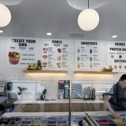 Menu has suggestions but you can also make your own. Service is fast and friendly !!!