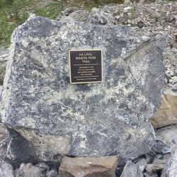 Ha Ling Peak Hike - Rock at trail head