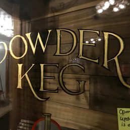 a sign for powder keg