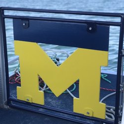 "M" on a pontoon boat