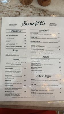 Menu photo 2 Boon & Co Round Top, TX