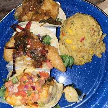 The Rum House - Taco Trifecta with Cornbread Dressing. - Caribbean Near Me - New Orleans, Louisiana The Rum House - Taco Trifecta with Cornbread Dressing. - Caribbean Near Me - New Orleans, Louisiana