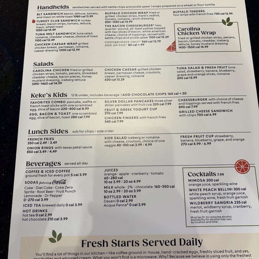 Keke's Breakfast Cafe - menu - Breakfast & Brunch Near Me - Largo, Florida Keke's Breakfast Cafe - menu - Breakfast & Brunch Near Me - Largo, Florida