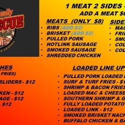 Cotton Family BBQ - Our Current Menu
