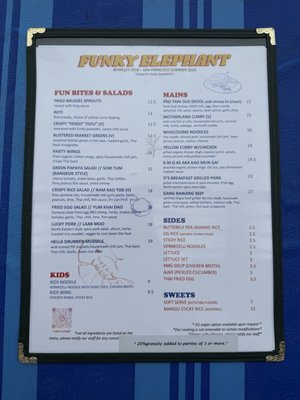 Menu photo 7 Funky Elephant Berkeley, CA