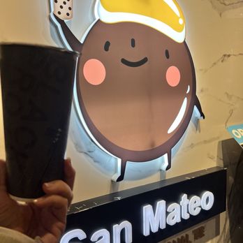 TP TEA - Sesame Cream with cube boba...$7 - Bubble Tea Near Me - San Mateo, California