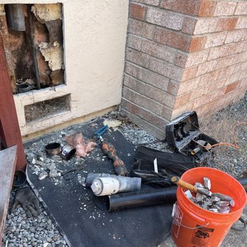 Abound Plumbing - Careful stucco removal. - Plumbing Near Me - San Martin, California Abound Plumbing - Careful stucco removal. - Plumbing Near Me - San Martin, California