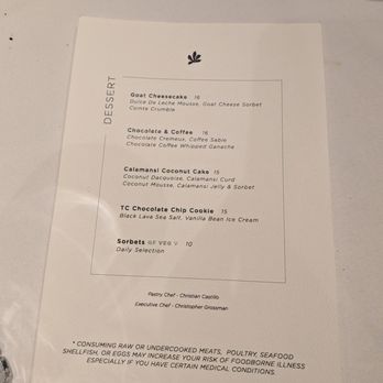 THE CHASTAIN - Dessert menu. - Diners Near Me - Atlanta, Georgia THE CHASTAIN - Dessert menu. - Diners Near Me - Atlanta, Georgia