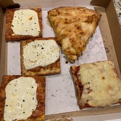 Franks Pizza & Italian Restaurant - Vodka grandma slices, vodka penne slice and Sicilian