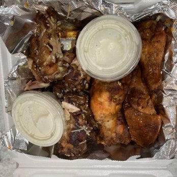 Salt & Pepper Scratch Kitchen - Smoked chicken wings. 6 buffalo and 6 parm with a butter sauce. - Desserts Near Me - Huntertown, Indiana Salt & Pepper Scratch Kitchen - Smoked chicken wings. 6 buffalo and 6 parm with a butter sauce. - Desserts Near Me - Huntertown, Indiana
