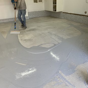 CA Resurfacing - During (they cleaned up all the little cracks before starting the epoxy process) - Flooring Near Me - Orange, California CA Resurfacing - During (they cleaned up all the little cracks before starting the epoxy process) - Flooring Near Me - Orange, California