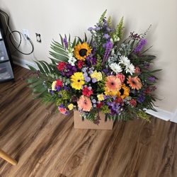 Flower arrangement from flower shop.