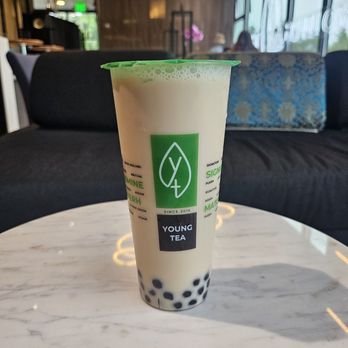 Young Tea - Jasmine green milk tea - Bubble Tea Near Me - Bellevue, Washington
