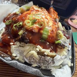 Stuffed BBQ Baked Potato with Brisket Stuffed BBQ Baked Potato with Brisket
