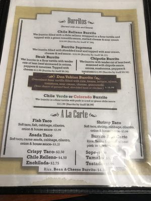 Menu photo 7 Casa Mendoza Three Rivers, CA Menu photo 7 Casa Mendoza Three Rivers, CA