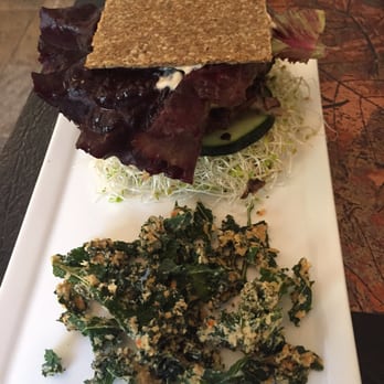 Peace Pies - Mushroom burger. Excellent.  And I love their kale chips. - Vegan Near Me - Encinitas, California