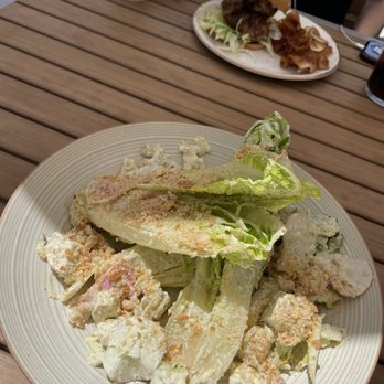 Sand Hill Kitchen - Caesar salad my daughter got the fried chicken sandwich !! - New American Near Me - Menlo Park, California Sand Hill Kitchen - Caesar salad my daughter got the fried chicken sandwich !! - New American Near Me - Menlo Park, California