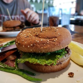 OHSO Brewery- Gilbert - Seriously tasty Turkey burger with fresh seasonal vegetables! We'll definitely be back! - Breweries Near Me - Gilbert, Arizona