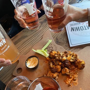 BoomTown Woodfire Bar & Grill - Buffalo cauliflower, Wild State Raspberry Hibiscus - American Near Me - Duluth, Minnesota