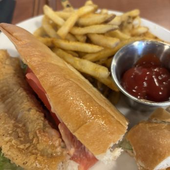 Her Majesty Kitchen - Catfish poboy w fries - Venues & Event Spaces Near Me - Forsyth, Georgia