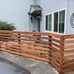 Cypress Landscaping - Red wood fence