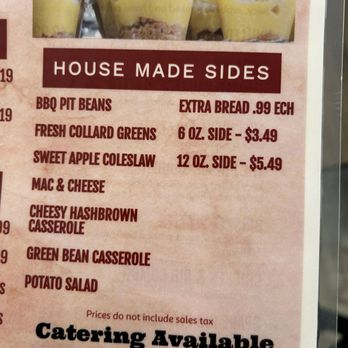 Dade City BBQ - menu 2/24/24 - Smokehouse Near Me - Dade City, Florida