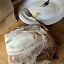 Cinnamon roll size of dinner plate