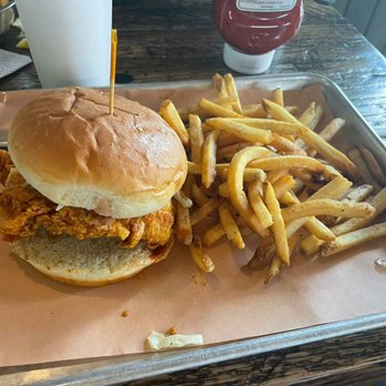 The Cookshack - Chicken sandwich and fries - Chicken Shop Near Me - Houston, Texas