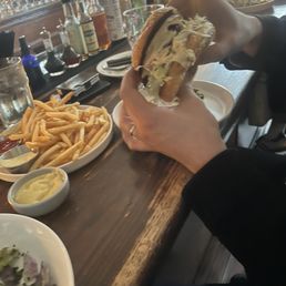 Cheeseburger with a side of fries
