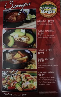 Menu photo 6 Tostada Regia - Westheimer Houston, TX