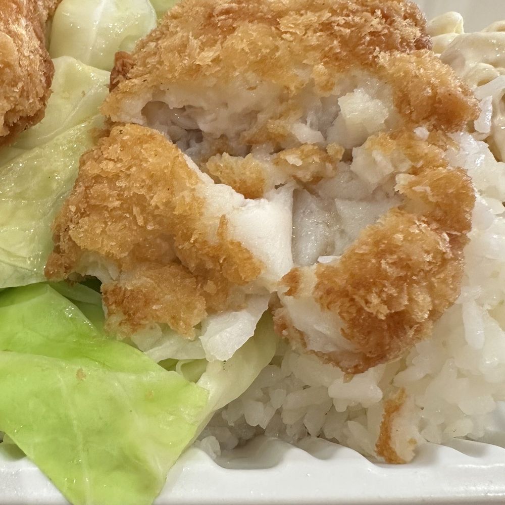 Ono Hawaiian BBQ - Island White Fish getting there almost done - Hawaiian Near Me - Upland, California