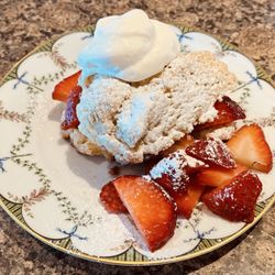 The Ridiculous Farm - Your scone as a base for strawberry shortcake with local Monmouth county berries.