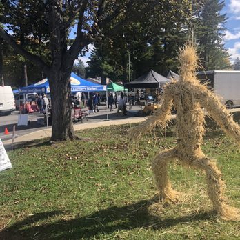 Delmar Farmers Market - Cute straw man at the entrance! - Farmers Market Near Me - Delmar, New York