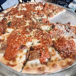 Village Trattoria - Eggplant Parmigiana Pizza Pan Pie