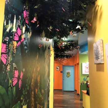 Sparkle Kids Dental Care - Hallway with pretty hanging butterflies! - Pediatric Dentists Near Me - Modesto, California