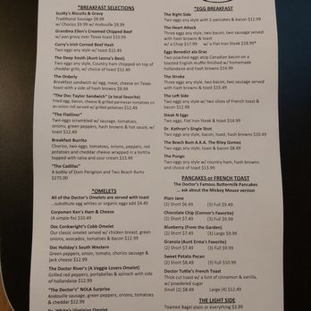 Doc Taylor's - Menu - Breakfast & Brunch Near Me - Virginia Beach, Virginia