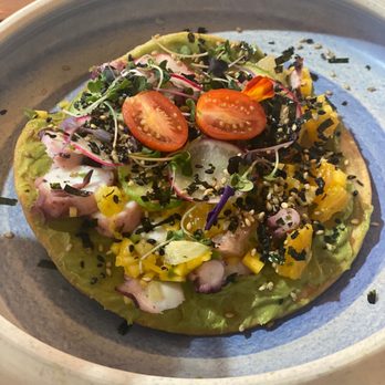 Ceron Kitchen - Octopus tostada. - New American Near Me - Alameda, California