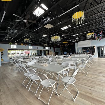 Cha Cha Dancing Gym - 100 guest table set up - Dance Studios Near Me - Huntington Beach, California