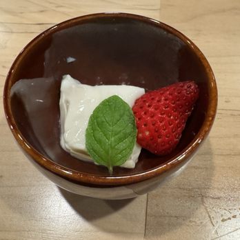 Sushi MARU - Dessert (panna cotta and strawberry) - Japanese Near Me - San Diego, California Sushi MARU - Dessert (panna cotta and strawberry) - Japanese Near Me - San Diego, California
