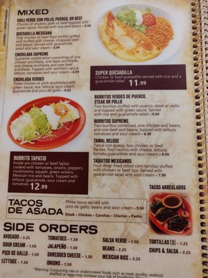 Menu photo 1 El Mexicano Clover, SC Menu photo 1 El Mexicano Clover, SC