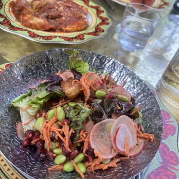Night Hawk - Fattoush. It's a vegan edamame salad with a generous amount of large croutons throughout. - Greek Near Me - Coronado, California Night Hawk - Fattoush. It's a vegan edamame salad with a generous amount of large croutons throughout. - Greek Near Me - Coronado, California